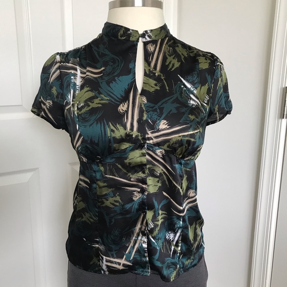 Apt. 9 Tops - Apt. 9 Keyhole Capped Sleeved Blouse